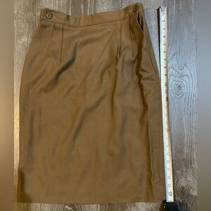 Vintage Dior Brown Wool Pencil Skirt